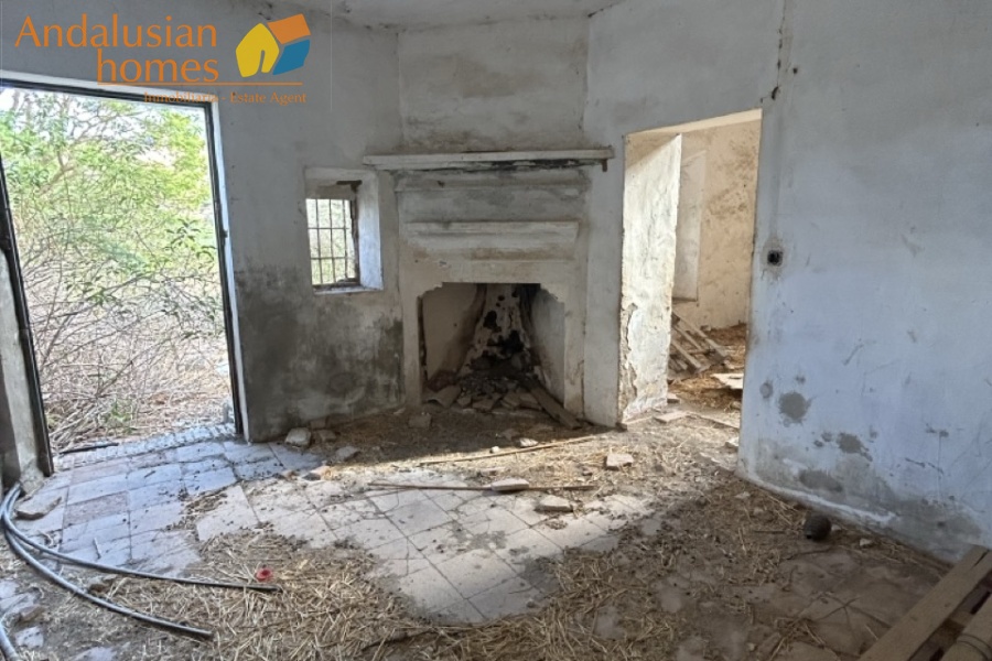 Álora property, country house for sale, Andalusian estate, renovation project, rural home, finca with land, property with potential, Spanish countryside, fireplace, walled garden, investment opportunity, house to reform. propiedad en Álora, casa de campo en venta, finca andaluza, proyecto de reforma, vivienda rural, finca con terreno, propiedad con potencial, campo español, chimenea, jardín amurallado, oportunidad de inversión, casa para reformar