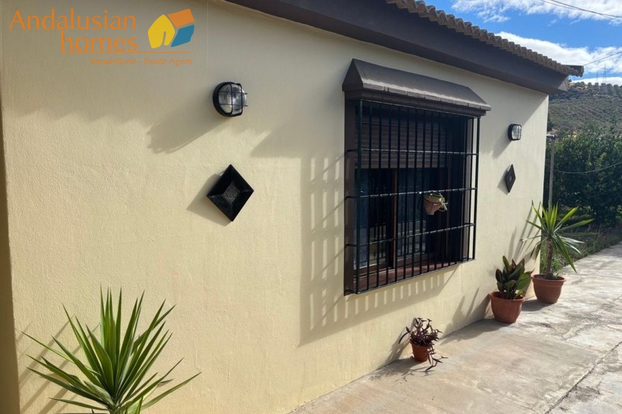 chalet for sale Álora, Las Mellizas property, country house Málaga, rural home for sale, finca Álora, house with pool Álora, property with well water, fruit trees property, peaceful rural retreat, fenced plot Álora, Andalusian countryside home, ready to move in chalet, Málaga real estate