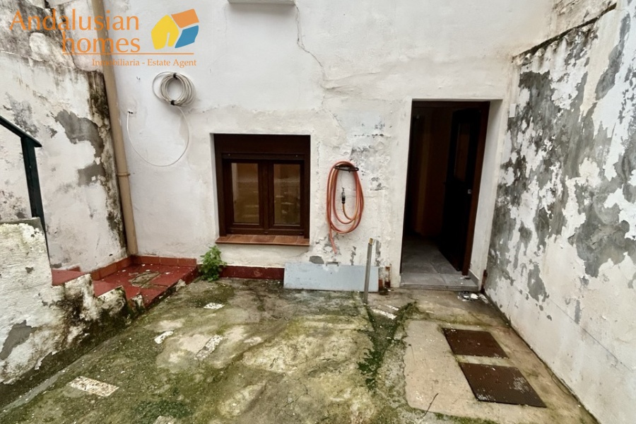 Patio at rear of house