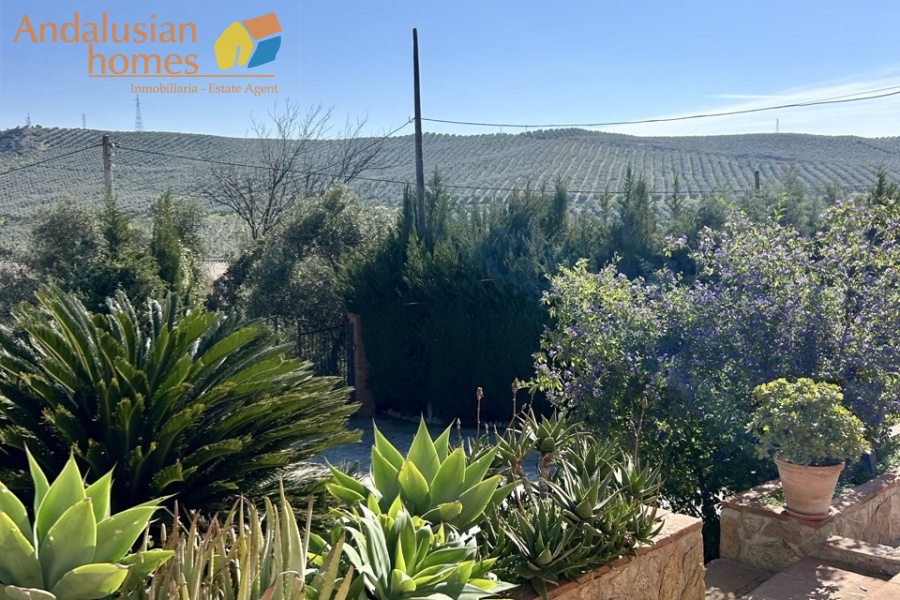 Country home, Álora, Las Mellizas, Málaga countryside, detached villa, olive grove, 4000m2 plot, private pool, panoramic views, terraces, fenced plot, parking, fireplace, ensuite bedroom, outdoor living, rural retreat, train access, investment property, holiday rental, tourism potential, Andalusian property, peaceful location, close to El Chorro, near Málaga coast